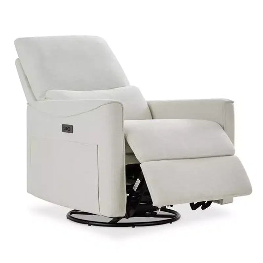 Power Swivel Rocker Recliner Chair - 270° Swivel, USB/Type-C Charging, Lumbar Support, 350 lb