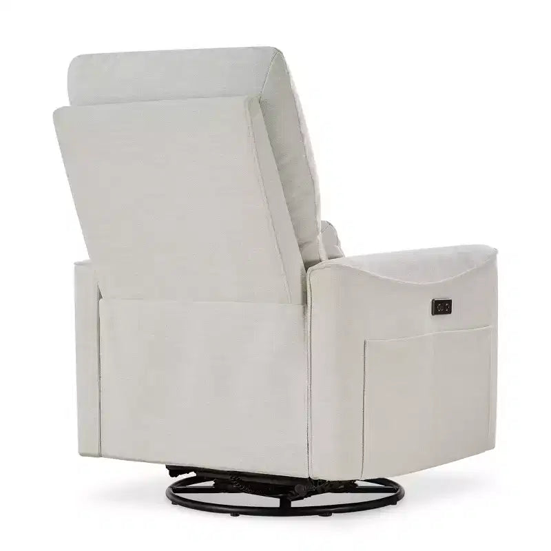Fauteuil inclinable pivotant motorisé - Rotation à 270°, Chargement USB/Type-C, Soutien lombaire, 158 kg