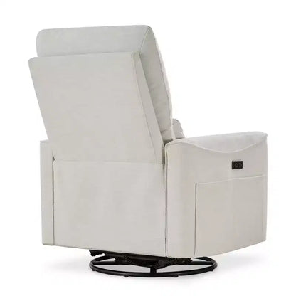 Fauteuil inclinable pivotant motorisé - Rotation à 270°, Chargement USB/Type-C, Soutien lombaire, 158 kg